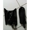 mini chaps cuir noir