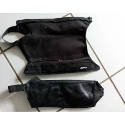mini chaps cuir noir