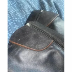 Mini-chaps en cuir noir