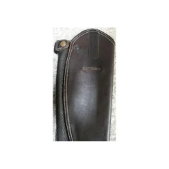 Mini-chaps ERIC THOMAS cuir marron / XS