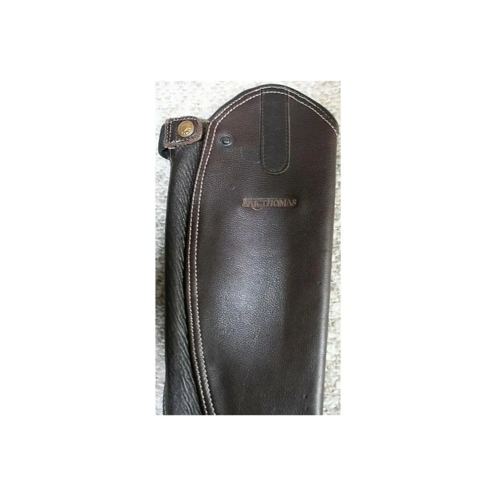 Mini-chaps ERIC THOMAS cuir marron / XS
