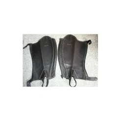 Mini-chaps ERIC THOMAS cuir marron / XS