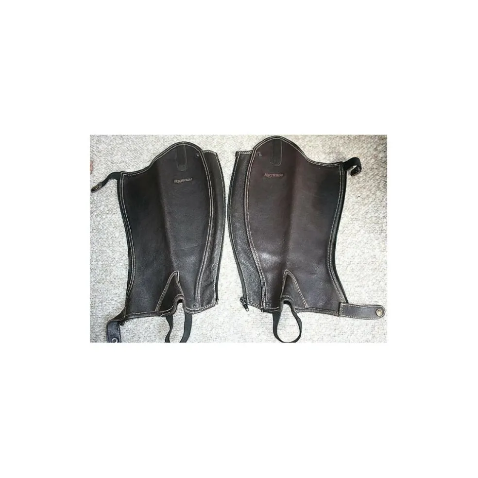 Mini-chaps ERIC THOMAS cuir marron / XS