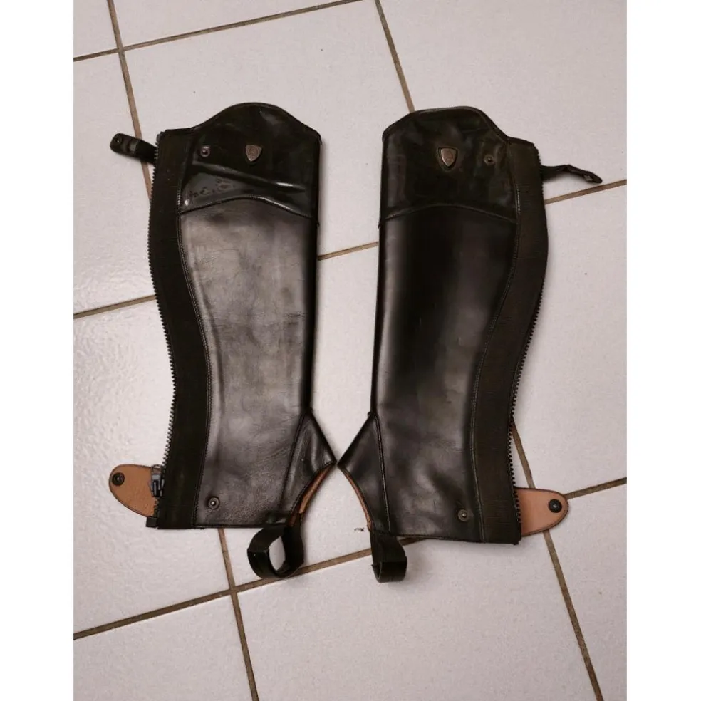 Mini-Chaps Tattini cuir noir