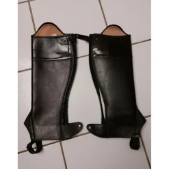 Mini-Chaps Tattini cuir noir