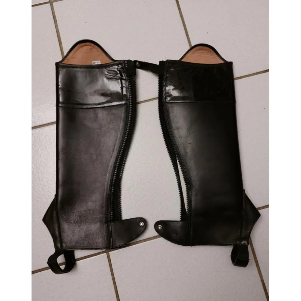 Mini-Chaps Tattini cuir noir