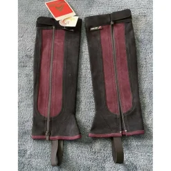 Minis chaps noir et bordeaux
