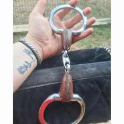 Mors double brisure à cuir