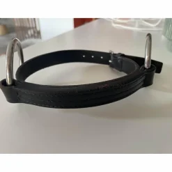 Mors droit en cuir noir MICHEL ROBERT