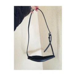 MUSEROLLE ALLEMANDE NEUVE EN CUIR NOIR
