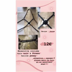 Muserolle croisée à strass