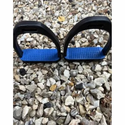 Paire d’étriers bleus et noirs