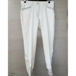 Pantalon blanc avec strass taille 42 Euro-Star
