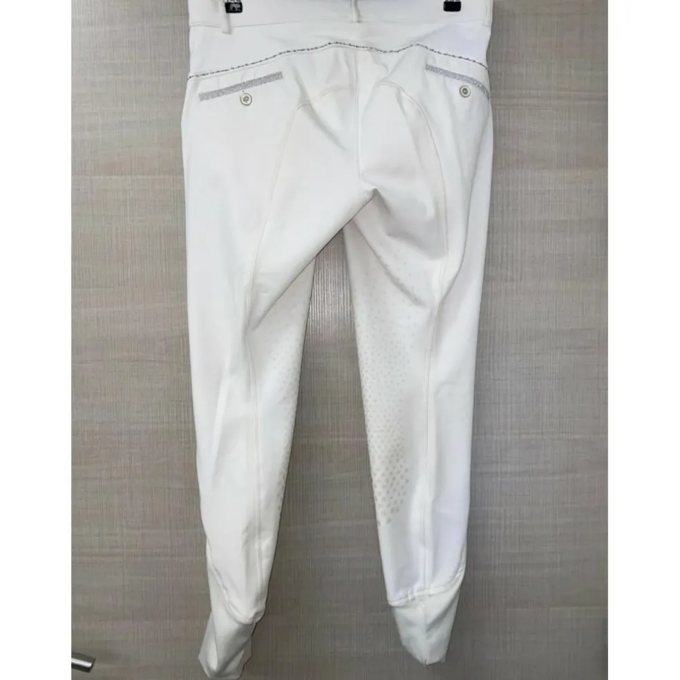 Pantalon blanc avec strass taille 42 Euro-Star