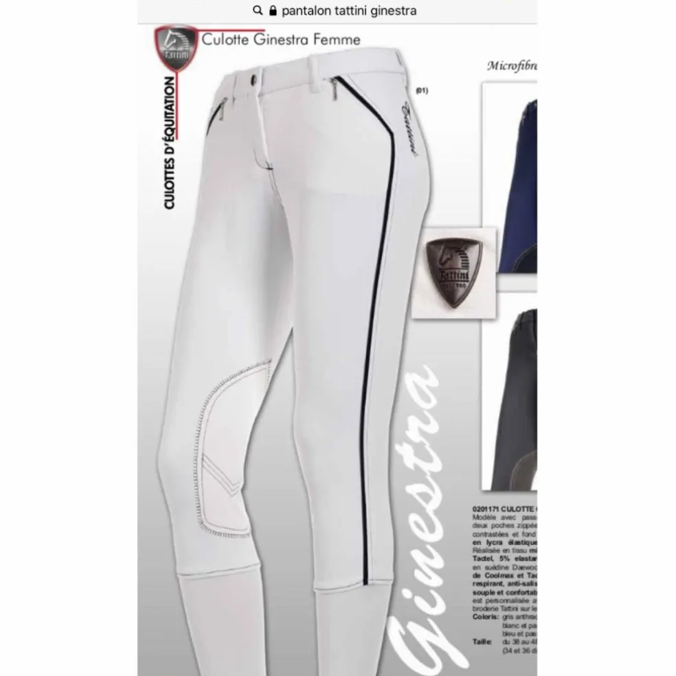 Pantalon blanc tattini