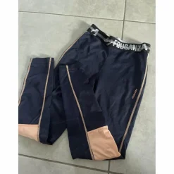 pantalon bleu marine et orange fouganza