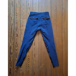 Pantalon Bleu marine liseré orange et strass