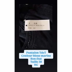 Pantalon bleu marine TdeT