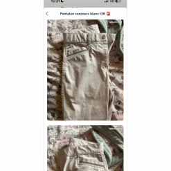 Pantalon de concours blanc equitheme taille 38 full gripp