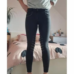 Pantalon Fellini noir à strass