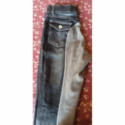 PANTALON FOND PEAU HV POLO DENIM GRIS (JEAN) FEMME
