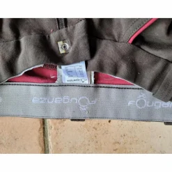 pantalon fouganza chocolat et rouge