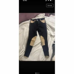 Pantalon noir et beige