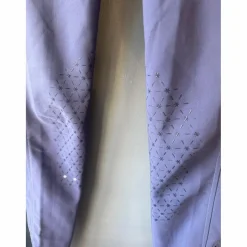 Pantalon équitation cheval poney Equithème Lotty 36/S grip antidérapant bleu marine violet