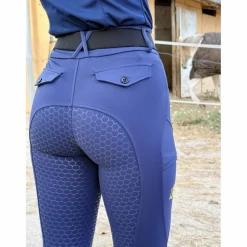 Pantalon Équitation Navy Shaping | Grip Intégral & Taille Haute
