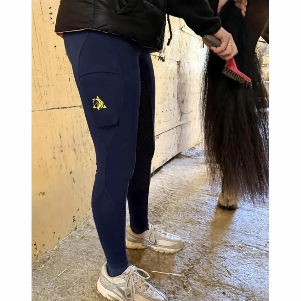 Pantalon Équitation Navy Shaping | Grip Intégral & Taille Haute
