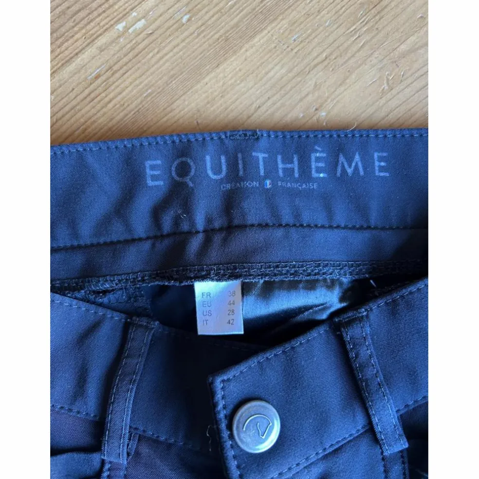 Pantalon équitation noir Equithème Georg fond silicone homme