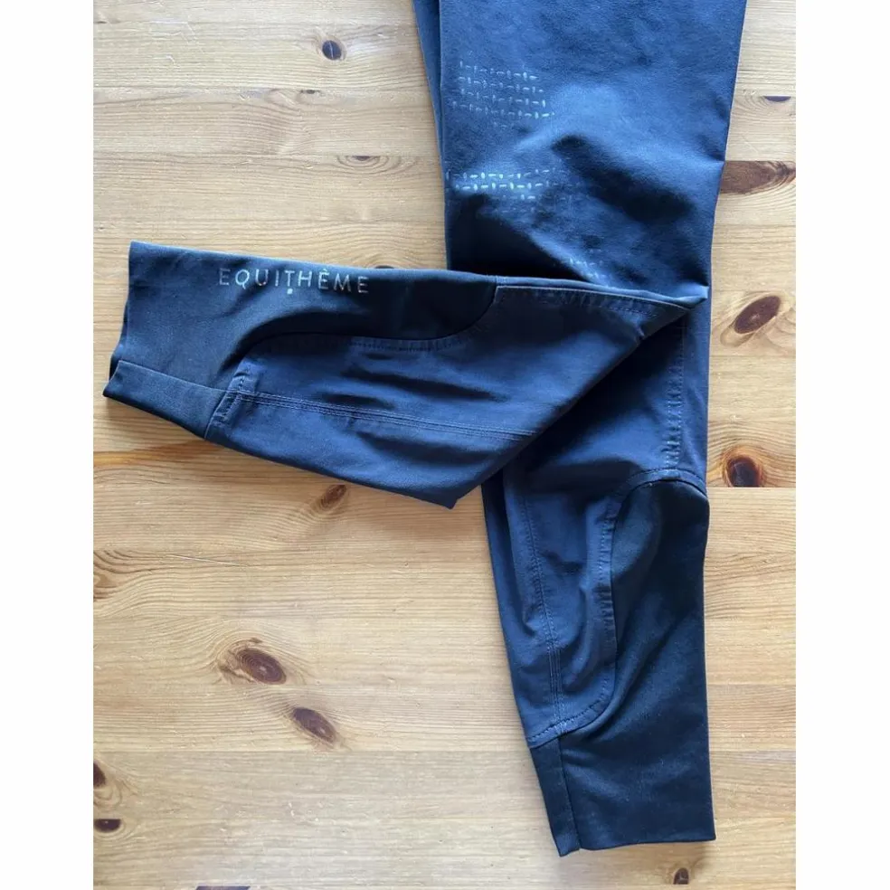Pantalon équitation noir Equithème Georg fond silicone homme