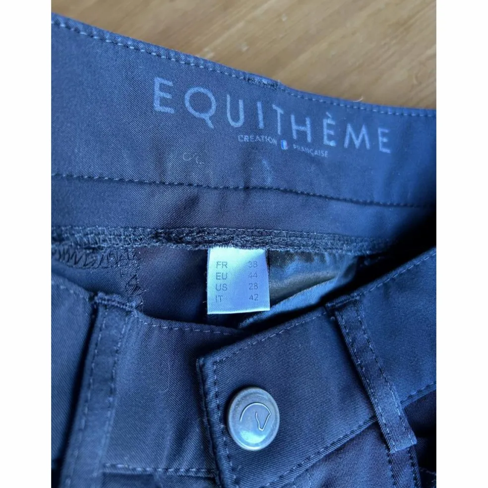 Pantalon équitation noir Equithème Georg fond silicone homme