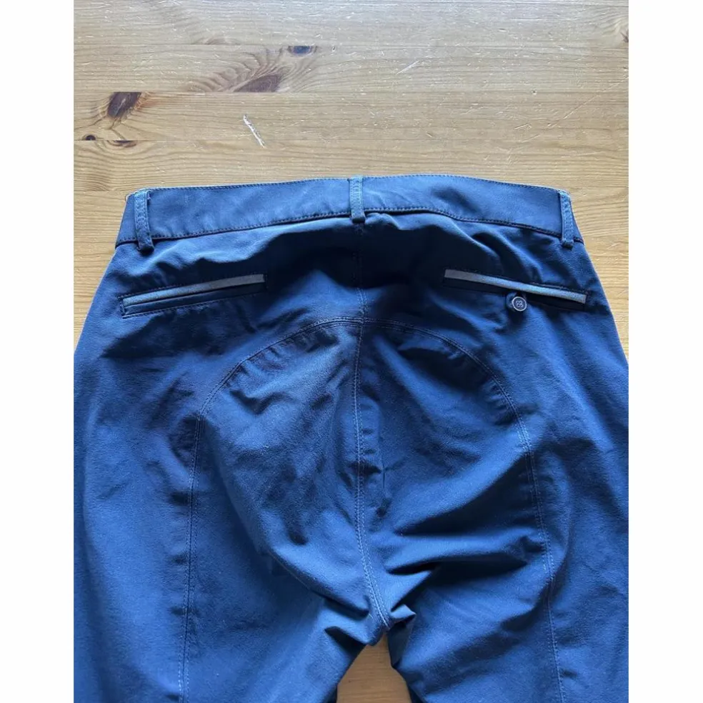 Pantalon équitation noir Equithème Georg fond silicone homme