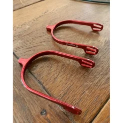 Éperons aluminium Jin Stirrup, 2cm rouge