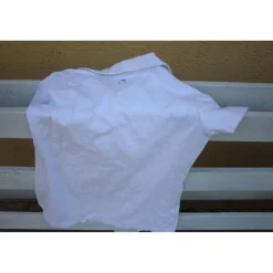 Polo blanc avec photo cheval drole