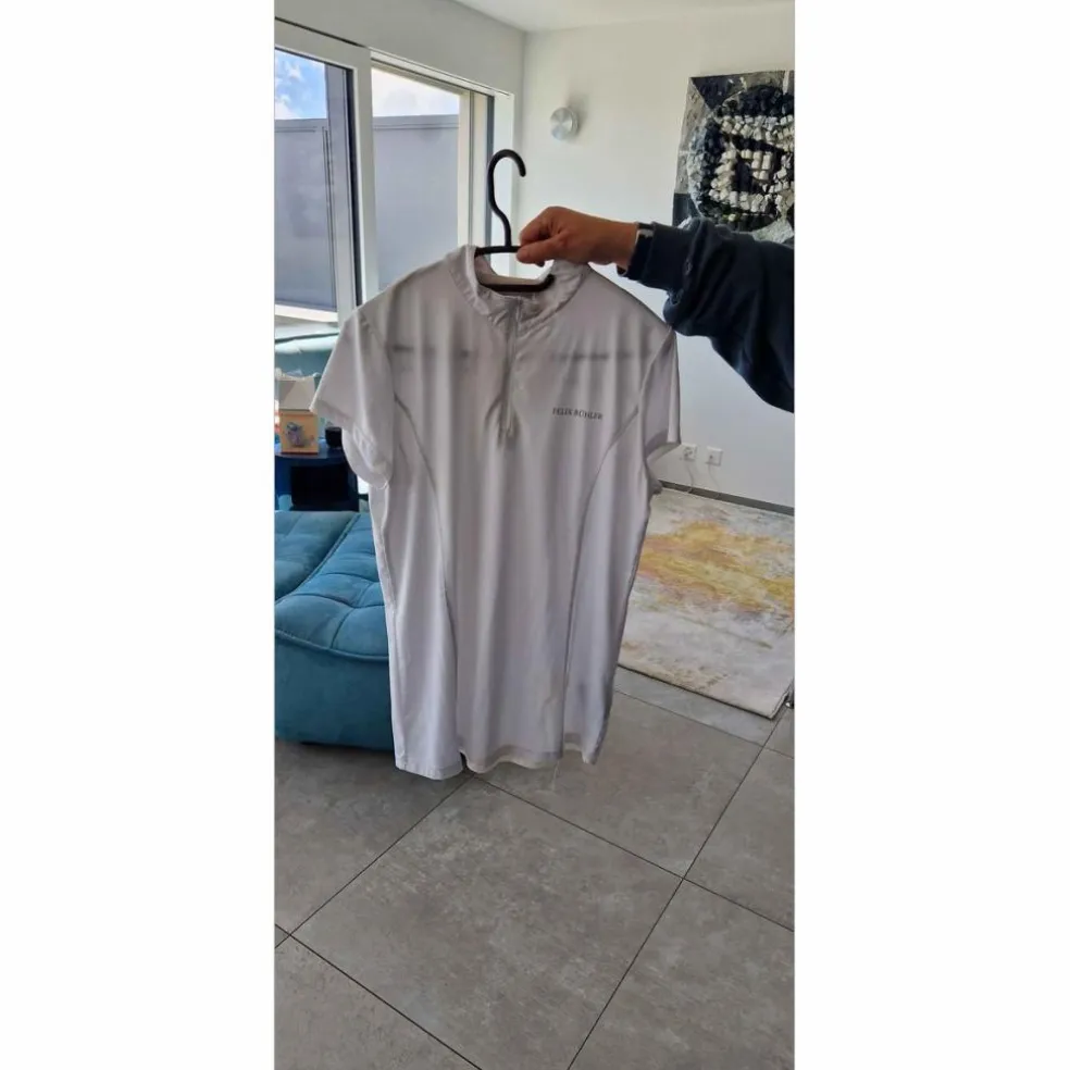 polo blanc taille L t40 Félix Buhler