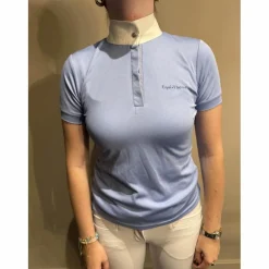 Polo bleu Equithème