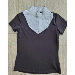 Polo concours Equitheme, noir, taille S