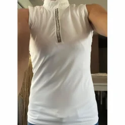 Polo de concours pikeur blanc sans manches taille 38 neuf