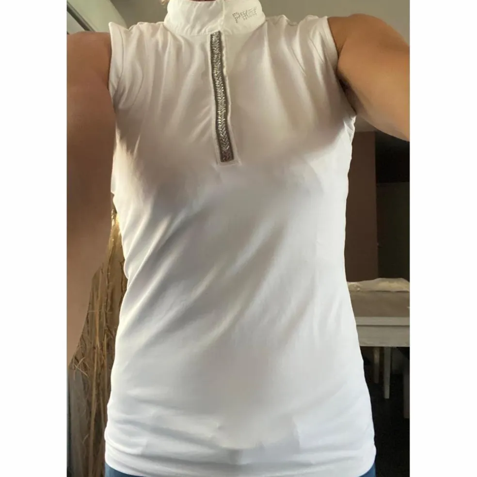 Polo de concours pikeur blanc sans manches taille 38 neuf