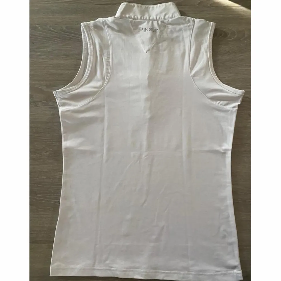 Polo de concours pikeur blanc sans manches taille 38 neuf