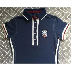 Polo Equithème bleu marine, bordeau, blanc