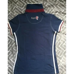 Polo Equithème bleu marine, bordeau, blanc