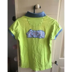 polo equithème jaune/vert