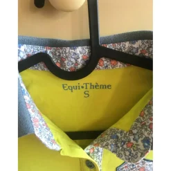 polo equithème jaune/vert