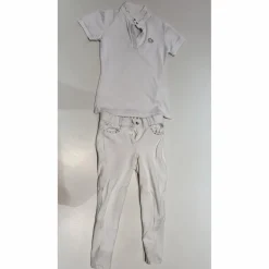 Polo et pantalon blanc de concours Equitheme