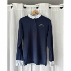 polo flags&cup bleu marine