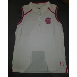 Polo HARCOUR concours blanc et rose