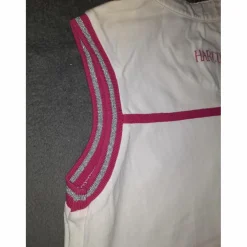 Polo HARCOUR concours blanc et rose